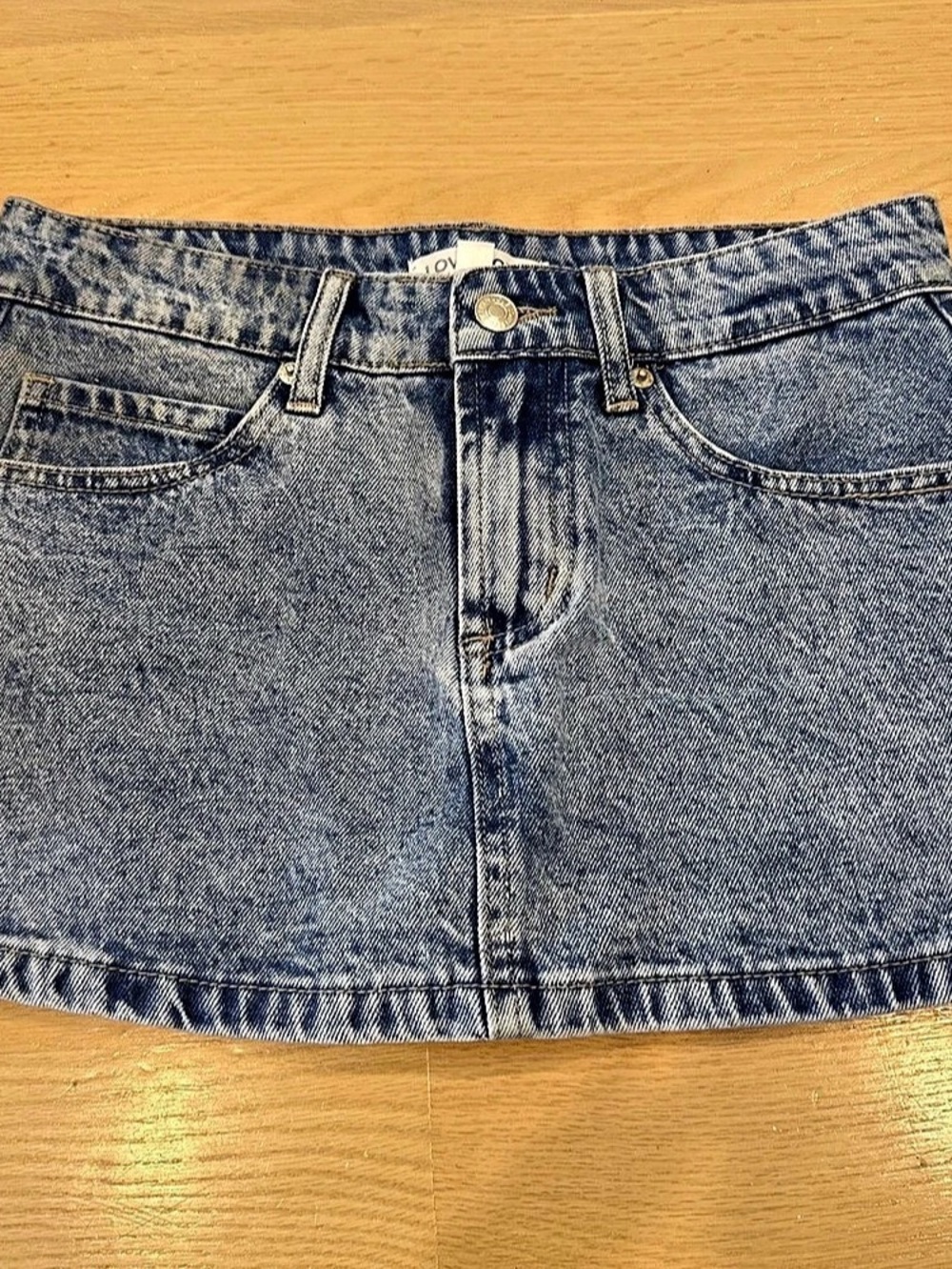LOOK SOHO Denim Mini Skirt in Blue Like New